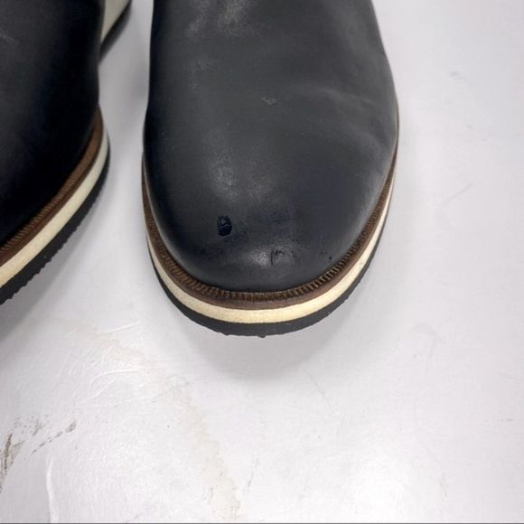 BACCO BUCCI CENTURY II  LEATHER SHEEP SKIN SLIP-ON COLOR BLACK SZ 9.5. - Picture 5 of 12